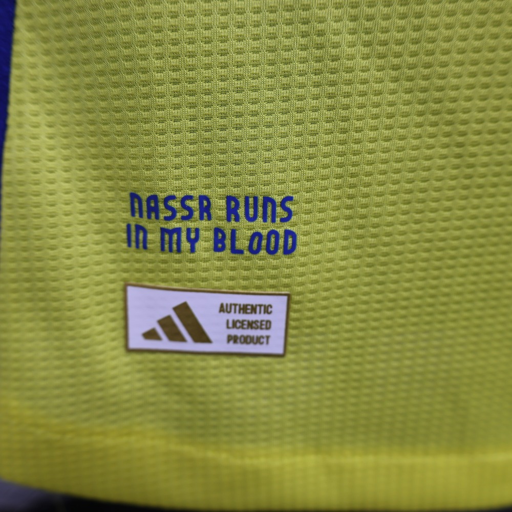 (S-3XL) 1:1 Copy Top Quality 2025/2026 Player: Al Nassr Home Long-sleeve