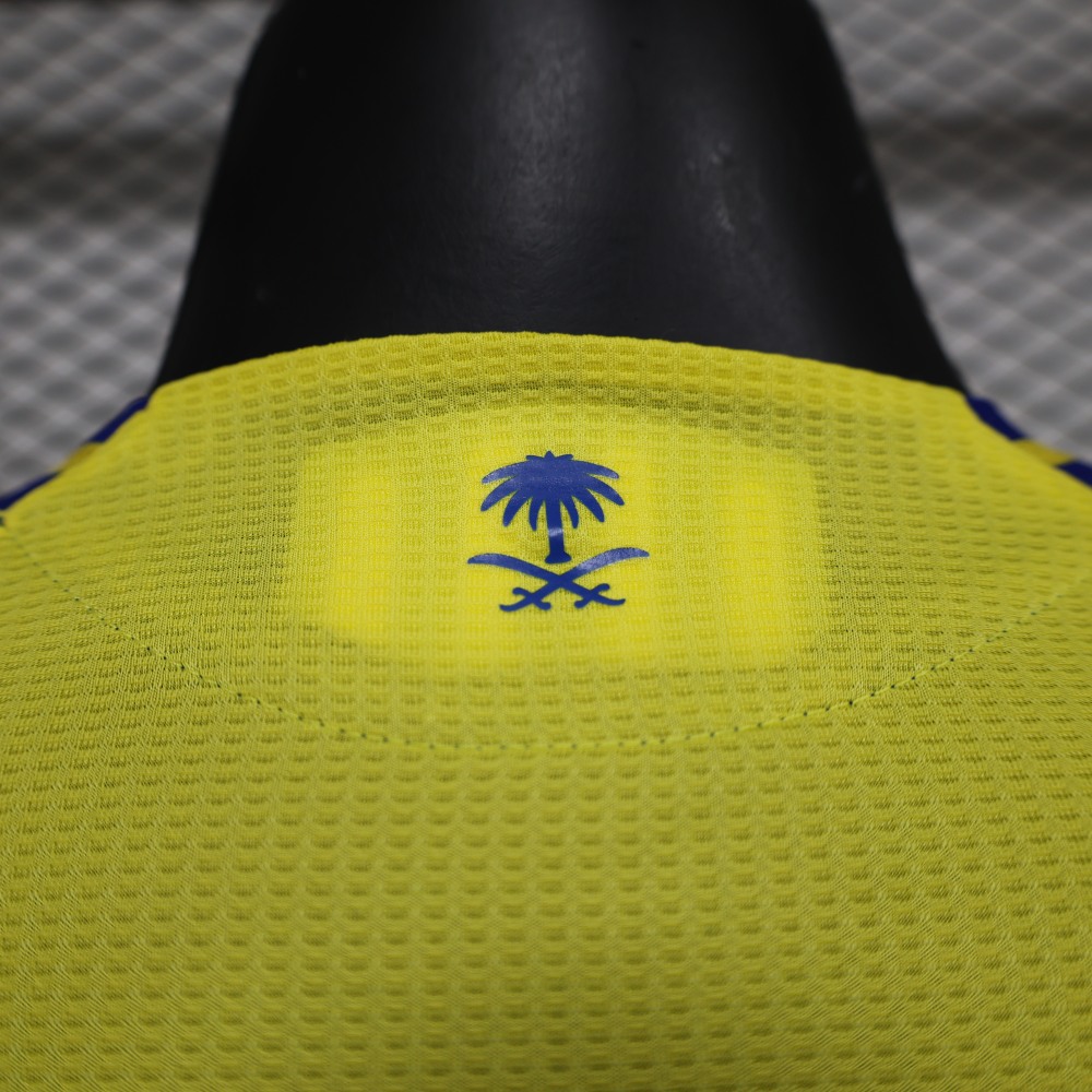 (S-3XL) 1:1 Copy Top Quality 2025/2026 Player: Al Nassr Home Long-sleeve
