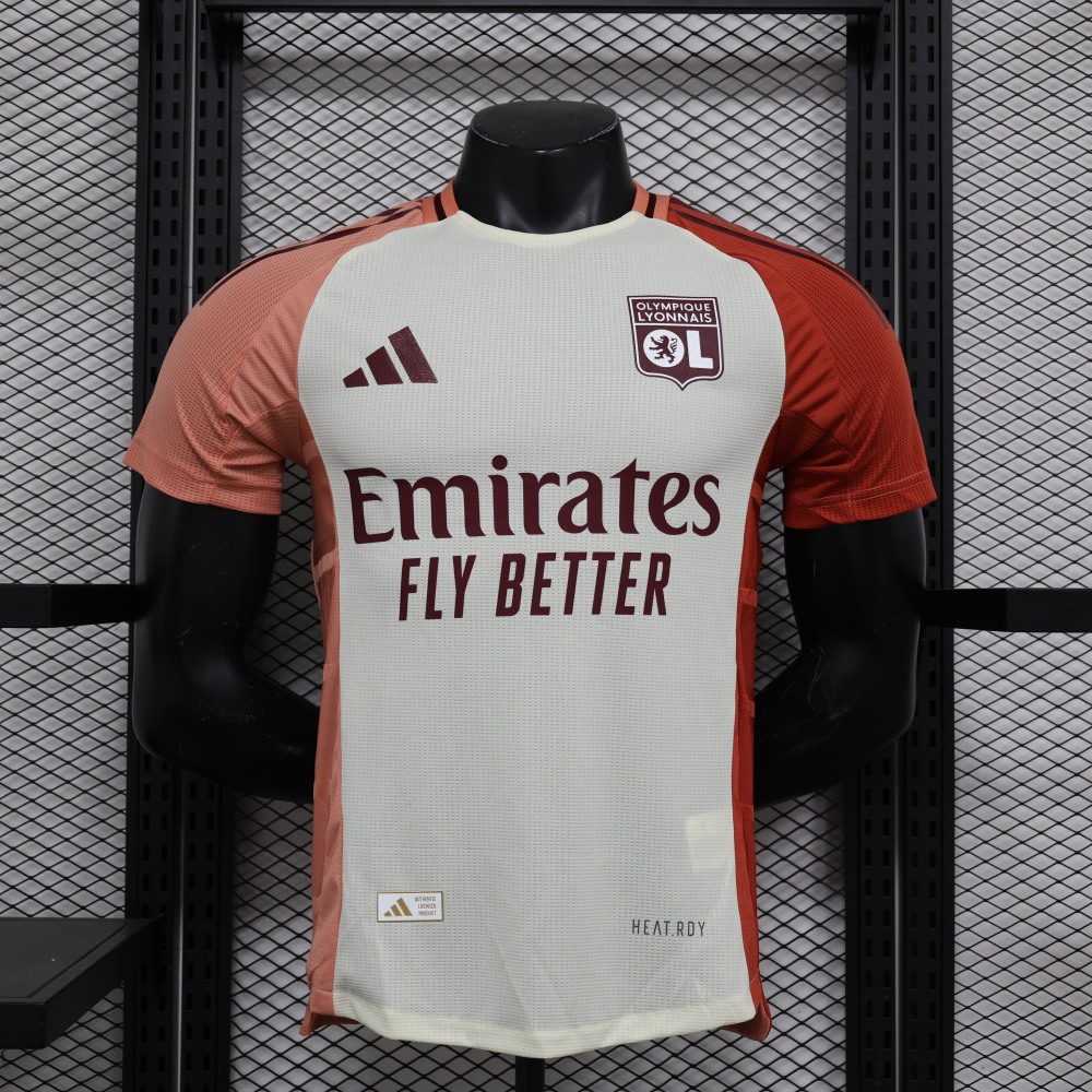 (S-3XL) 1:1 Copy Top Quality 2025/2026 Player: Lyon's second away kit