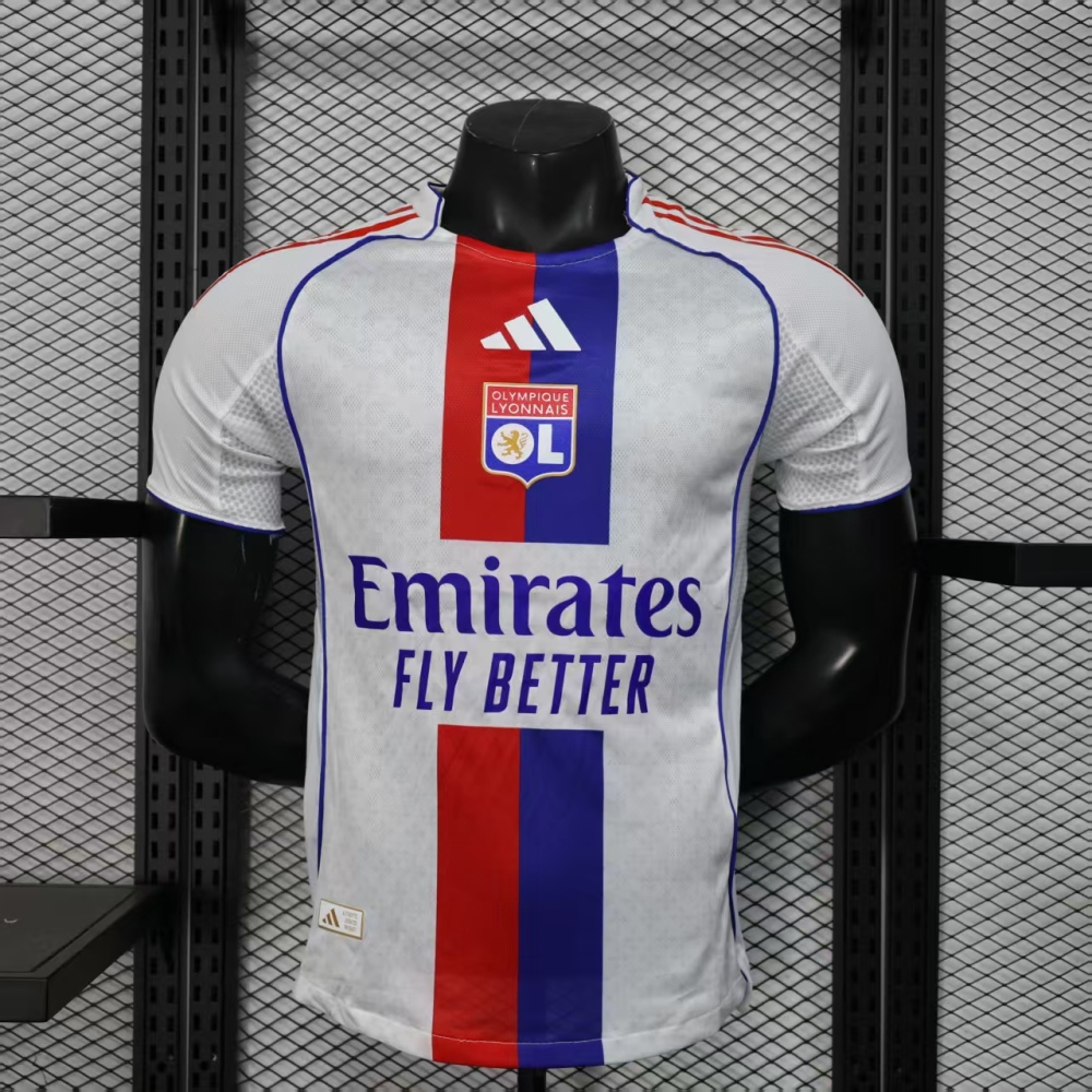 (S-3XL) 1:1 Copy Top Quality 2025/2026 Player: 25-26 Lyon home (kit)