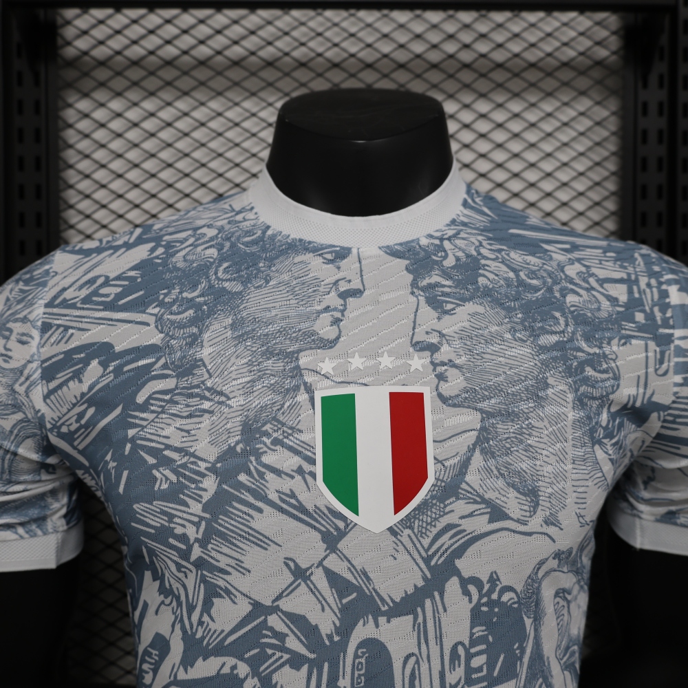 (S-3XL) 1:1 Copy Top Quality 2025/2026 Players: Italy Special Edition White