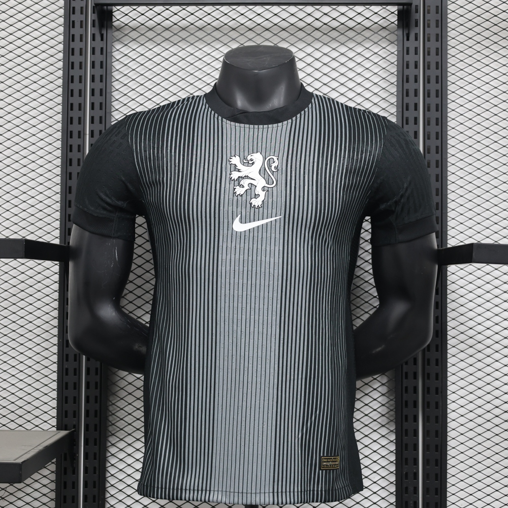 (S-3XL) 1:1 Copy Top Quality 2025/2026 Players: Netherlands Goalkeeper Black