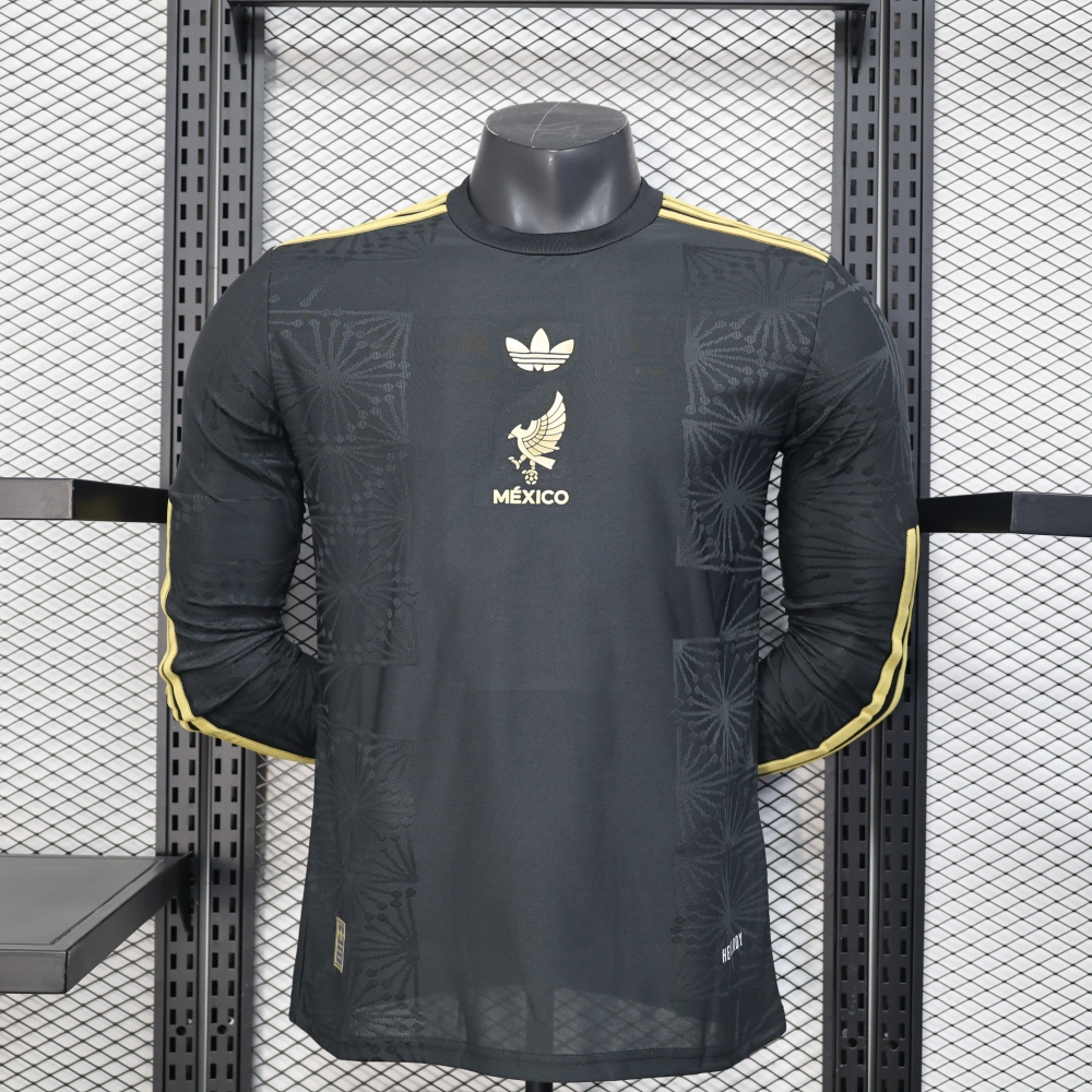 (S-3XL) 1:1 Copy Top Quality 2025/2026 Player; Mexico Gold Cup Edition Long Sleeves