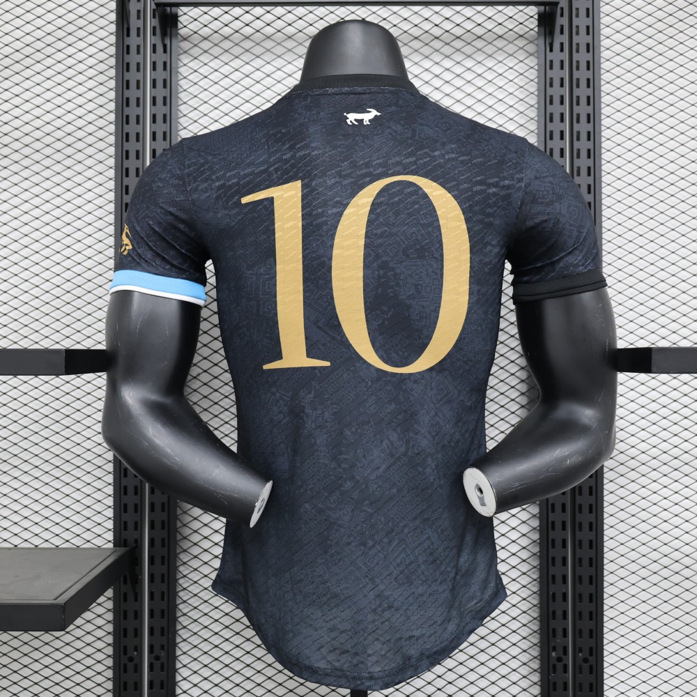 (S-3XL) 1:1 Copy Top Quality 2025/2026 Player: Argentina Special Edition Black