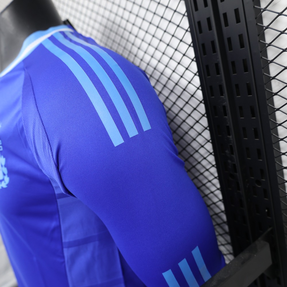(S-3XL) 1:1 Copy Top Quality 2025/2026 Player: Argentina Away Long Sleeves