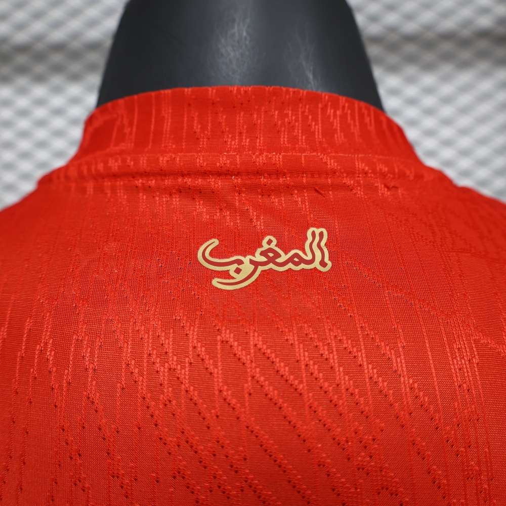 (S-3XL) 1:1 Copy Top Quality 2025/2026 Player: Morocco Home