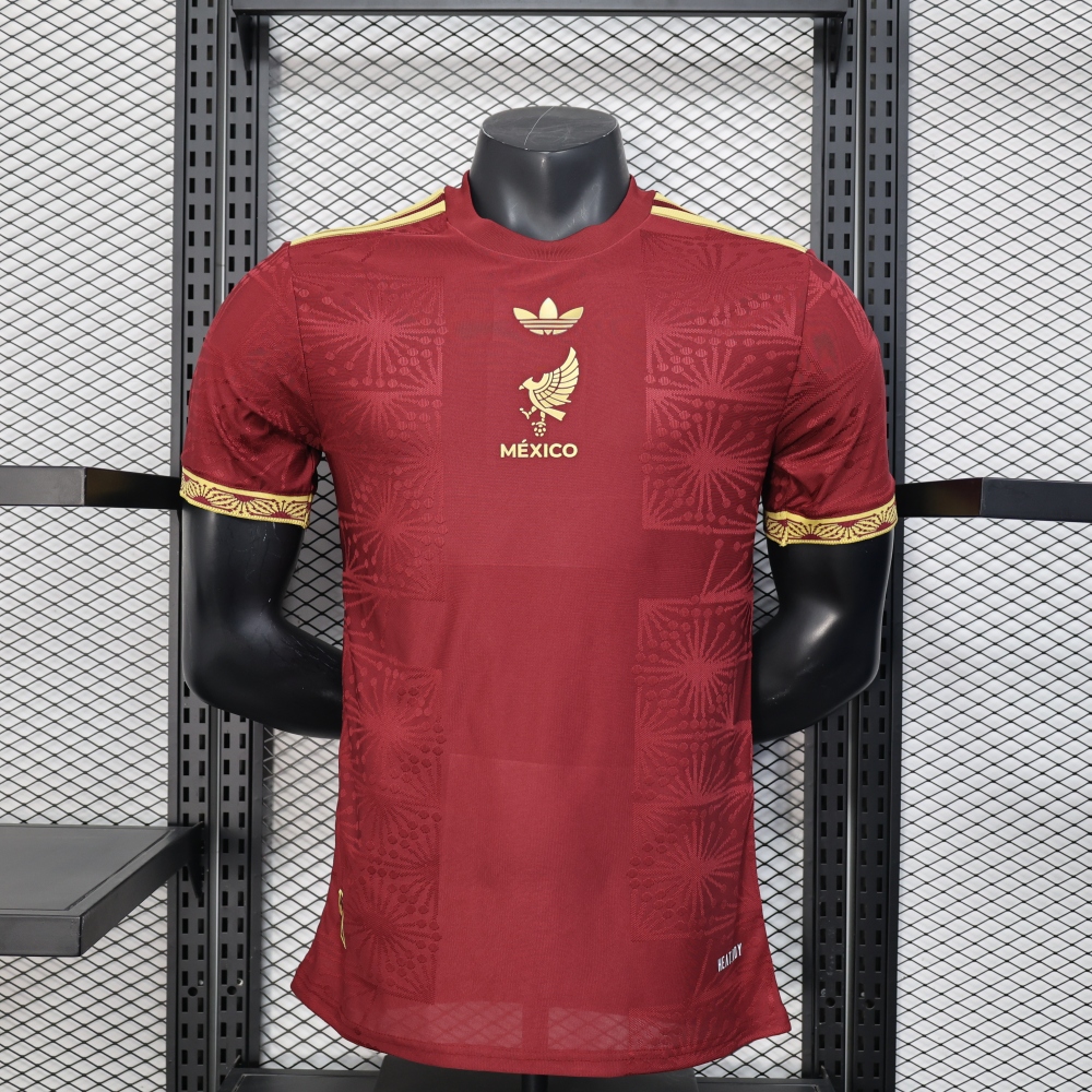 (S-3XL) 1:1 Copy Top Quality 2025/2026 Player: Mexico Trophy Edition Red