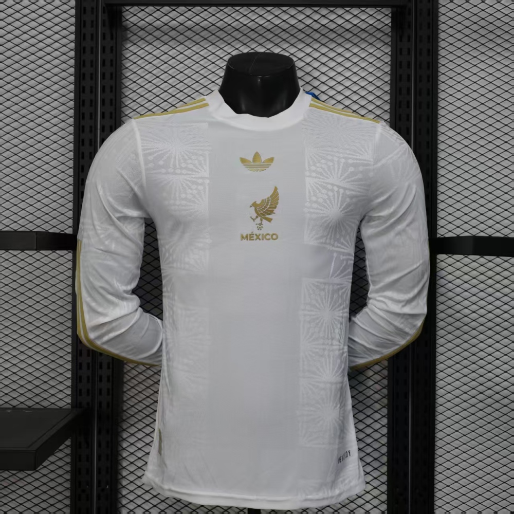 (S-3XL) 1:1 Copy Top Quality 2025/2026 Player: Mexico Platinum Long Sleeves