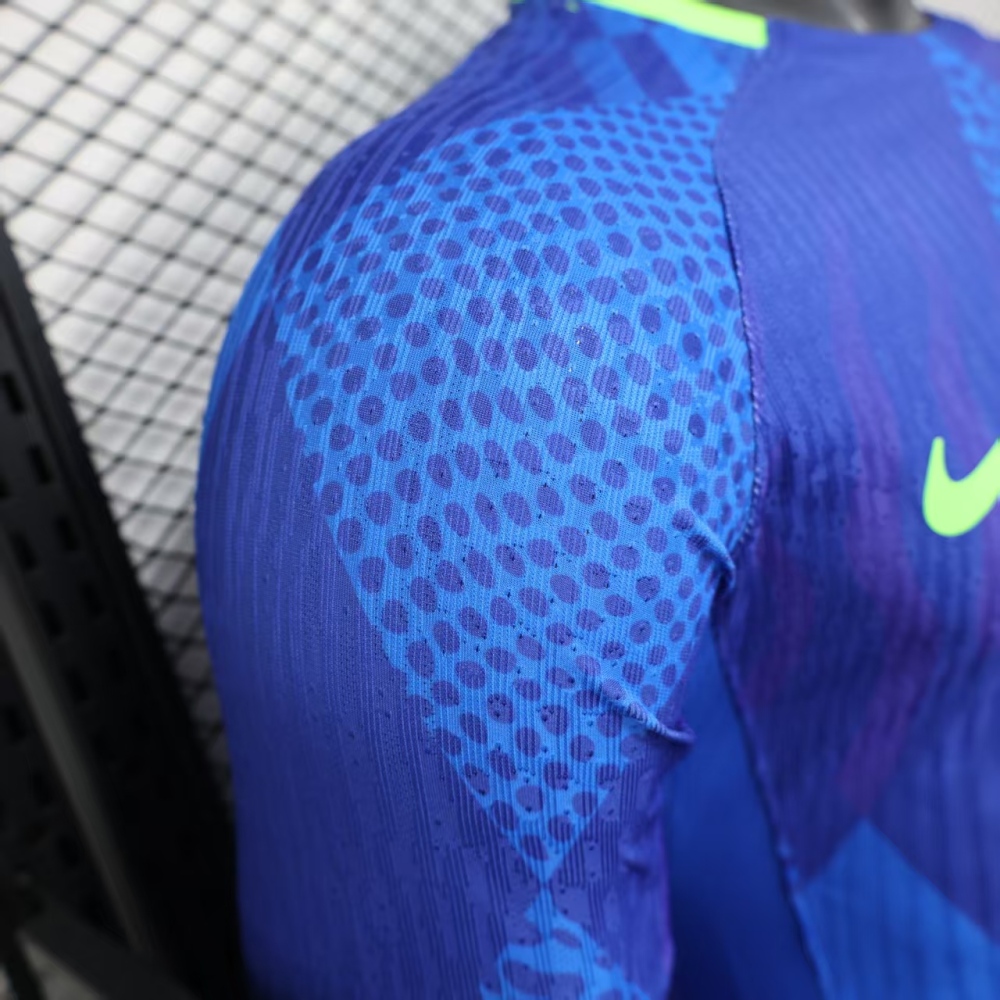 (S-3XL) 1:1 Copy Top Quality 2025/2026 Player: Brazil blue long sleeves