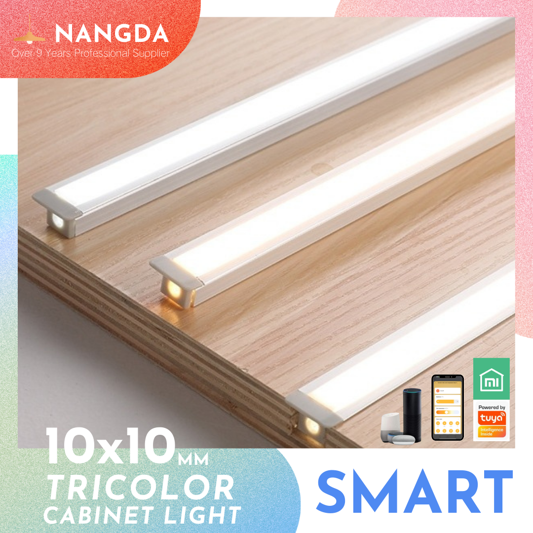 10x10mm Intelligent Cabinet Light Embedded Light 3 colors LED light APP ...