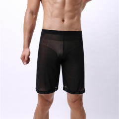 Men Fetish Knee Length Pants Sexy Mesh Summer Lingerie PQA4-54A