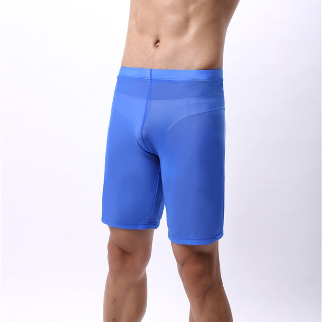 Men Fetish Knee Length Pants Sexy Mesh Summer Lingerie PQA4-54A