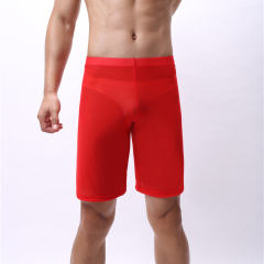 Men Fetish Knee Length Pants Sexy Mesh Summer Lingerie PQA4-54A