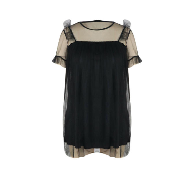 Mesh Mini Dress for Women Chiffon Summer Casual Dresses PQQM3708
