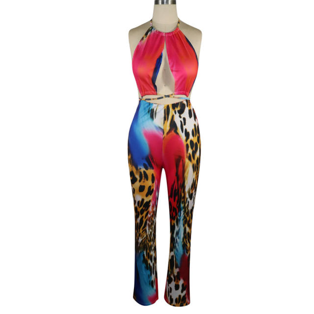 Sexy Hollow Out Rompers Plus Size Wide Leg Casual Clothing PQQM3728