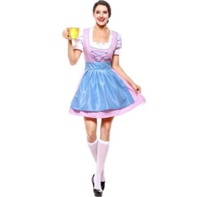 Bavarian Cosplay Mardi Gras Wear Women German Oktoberfest Costume PQPS7106C