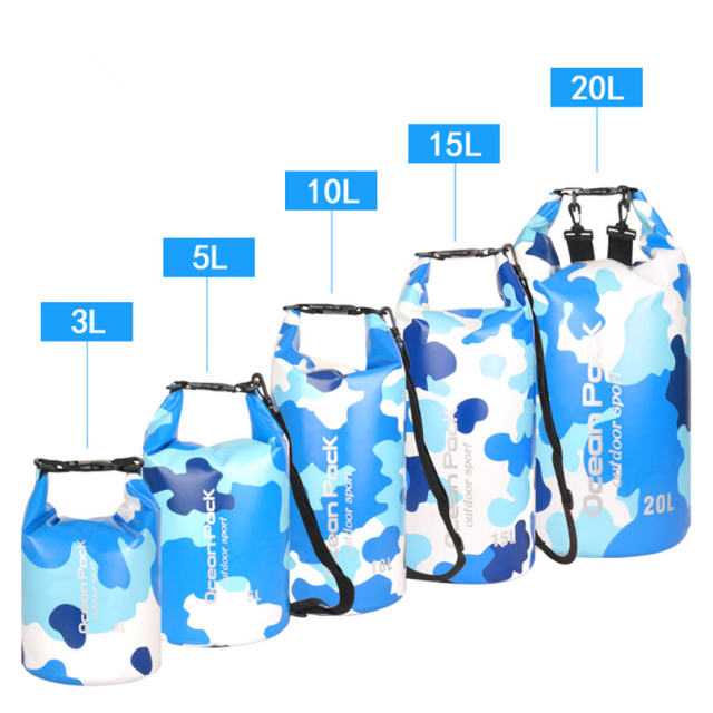 Unisex Beach Storage Camouflage Duffel Bags Sport Dry Storage PQXZX08A