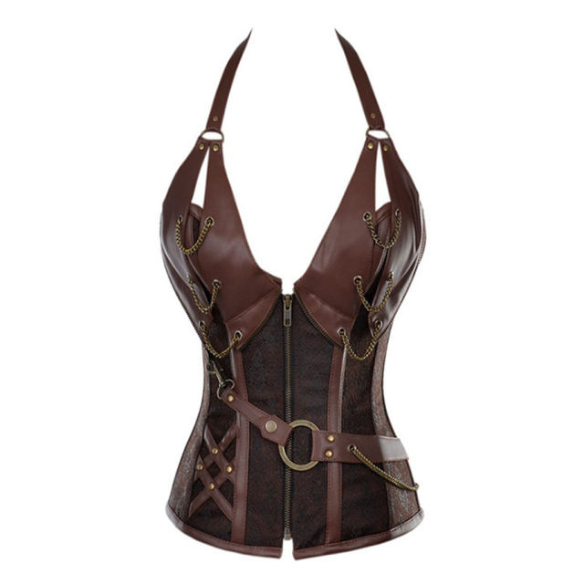 Oversize Gothic Corset Plus Size Black Palace Corset PQT8407B