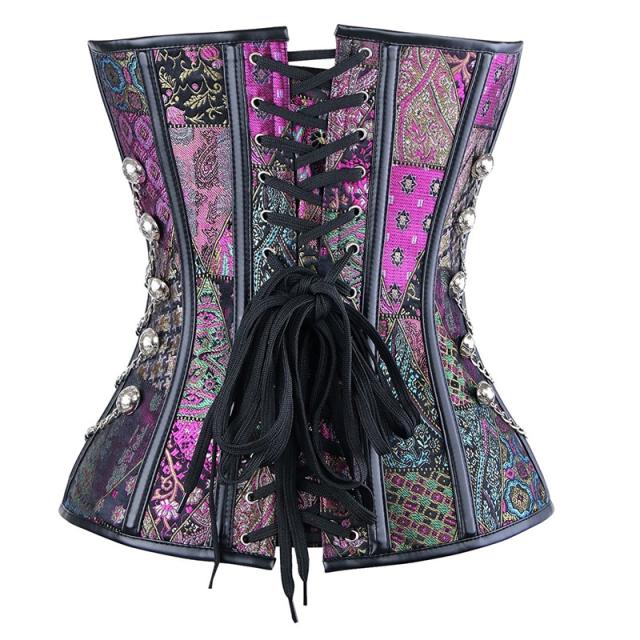 Overbust Corsets Steampunk Corselet Gothic Clothing Classic Waist Trainer PQT8438