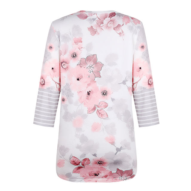 Winter Printed Shirt Casual Tops Autumn Cardigan For Women PQOM9132B