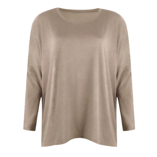 American Women T-Shirt Full Sleeve Crew Neck Fashion Tops PQOM9038