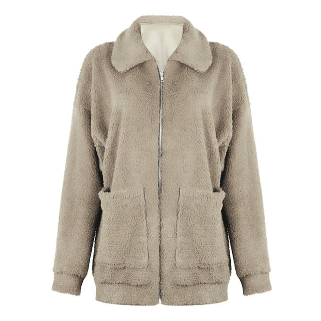 Loose Padded Woolen Coat Winter Jacket for Women PQOM9096A