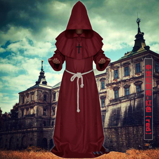 Priests Christian Suits Ancient Religion Costumes Medieval Monks Robes PQMY003C