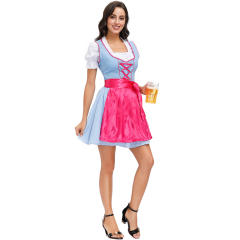 Halloween Beer Girl Costume Stage COS Dress Bavarian Oktoberfest Costume PQMR7106