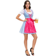 Halloween Beer Girl Costume Stage COS Dress Bavarian Oktoberfest Costume PQMR7106