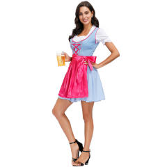 Halloween Beer Girl Costume Stage COS Dress Bavarian Oktoberfest Costume PQMR7106