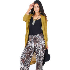 Autumn Irregular Loose Mid-length Shawl Tops Knitted Cardigan Jacket PQLQ036B
