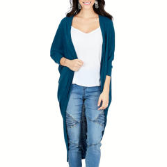 Autumn Irregular Loose Mid-length Shawl Tops Knitted Cardigan Jacket PQLQ036B