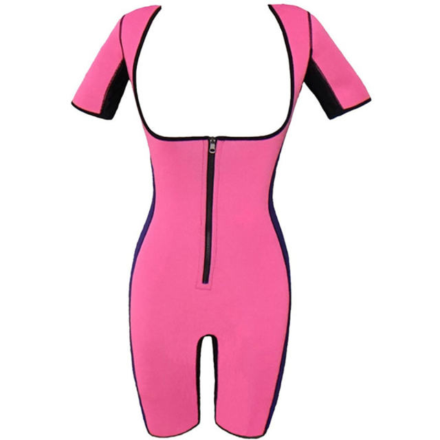 Neoprene Sauna Sweating Vest Zipper Bodysuit Women Slimming Tracksuit PQYR066B