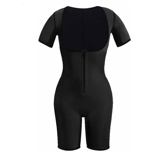 Neoprene Sauna Sweating Vest Zipper Bodysuit Women Slimming Tracksuit PQYR066B