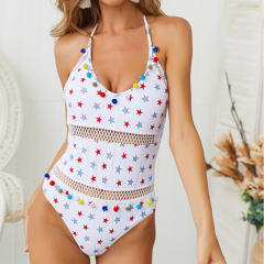 One Piece Swimwear Summer Mesh Beach Wear Women Swimming Costume PQ19002B
