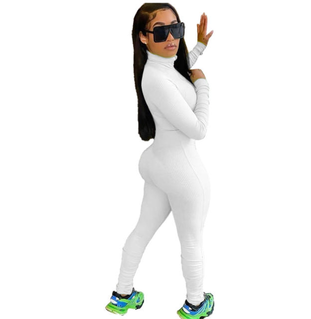 Sexy Jumpsuit For Women Solid Color Pit Striped Fashion Streetwear PQAJ4108E
