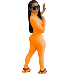 Pit Striped Fashion Streetwear Sexy Solid Color Jumpsuit For Women PQAJ4108F