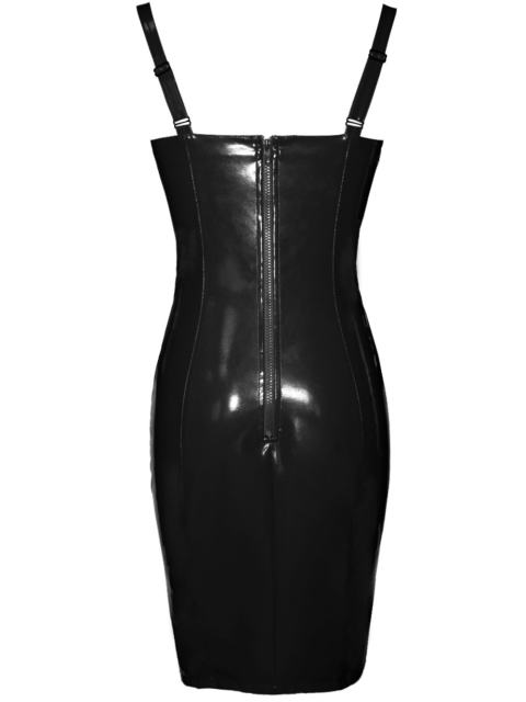 Faux Leather PU Night Mini Dresses Sexy Wet Look Club Wear PQ7306B