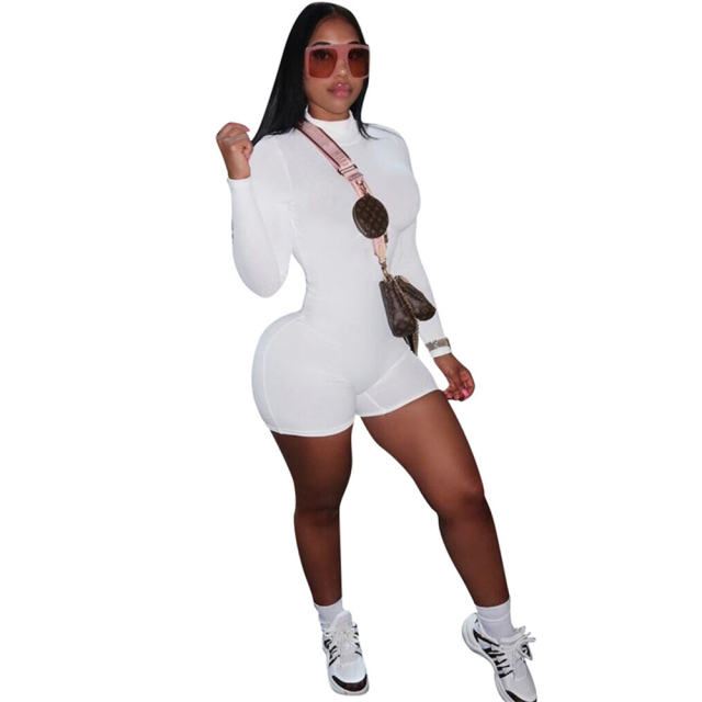 Light Yellow Embroidered Letter Print Streetwear Stretch Ribbed Slim Bodysuit PQ5015B