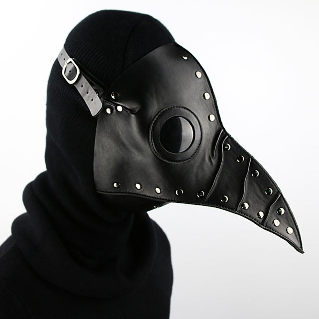 Brown Halloween Party Props Steampunk Plague Beak Mask PQHG074B