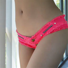 Rhinestone Denim Shorts Micro Short Club Wear Sexy Hot Pants PQMLY619D