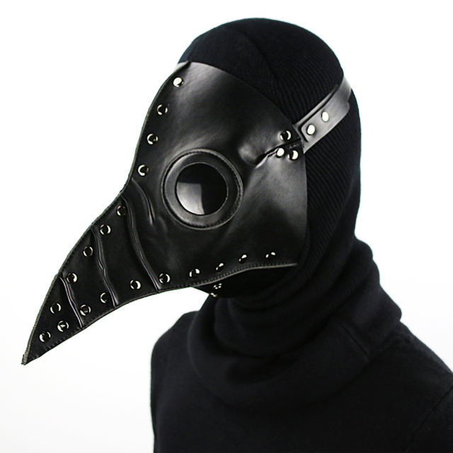 Brown Halloween Party Props Steampunk Plague Beak Mask PQHG074B