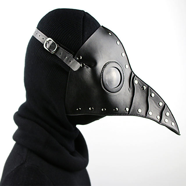Brown Halloween Party Props Steampunk Plague Beak Mask PQHG074B