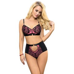Oversized Sexy Lingerie Lace Fat Casual Bra Set with Panties PQ80886A