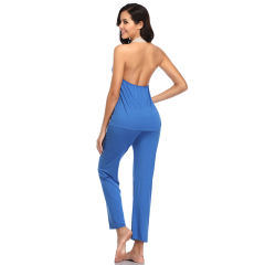 Casual Home Wear Female Pajamas Plus Size Lingerie With Halter Tops PQ80160A