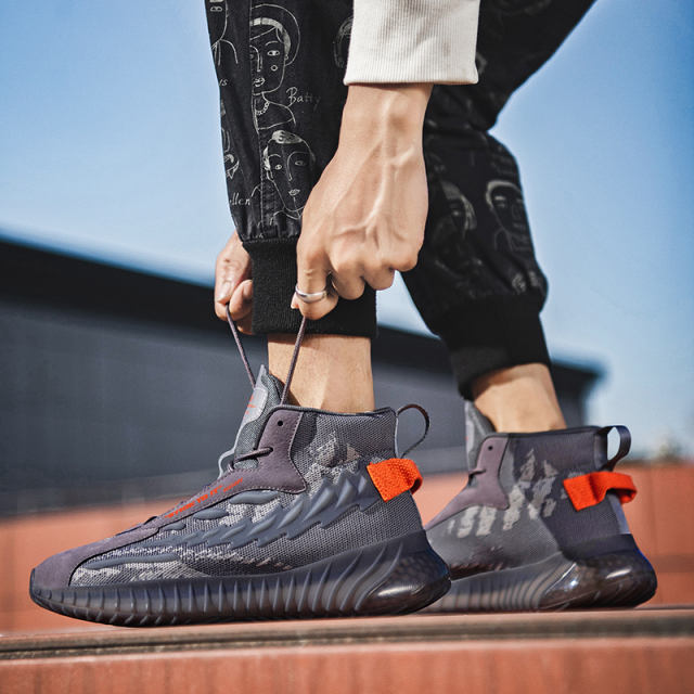 Fashion Spring Knit Shoes Male Casual Canvas Sport Shoes Men PQ8989A