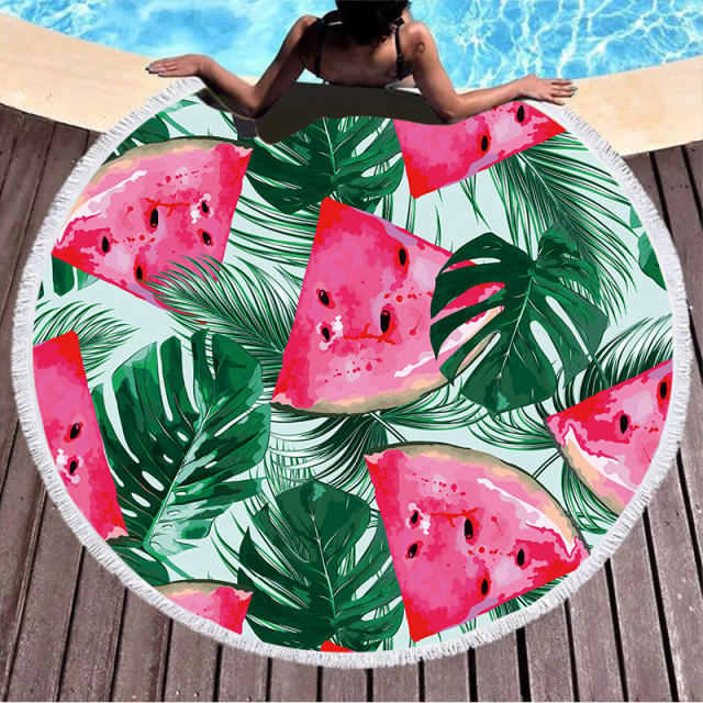 Sport Travel Towel Fruit Printed Beach Towel Portable Bath Towel PQ11301J