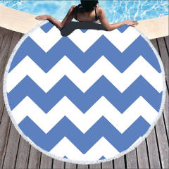 Fashion Seaside Beach Towel Vacation Round Printing Picnic Mat PQHD2007B