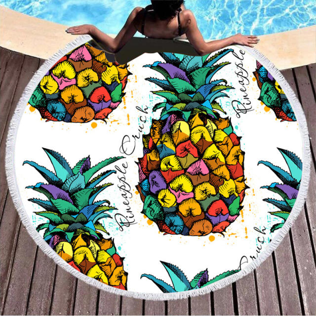 Sport Travel Towel Fruit Printed Beach Towel Portable Bath Towel PQ11301J