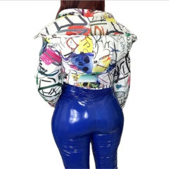 Fashion Winter Cotton Jacket with Printed Hooded Autumn Cotton Coat PQUJ4558